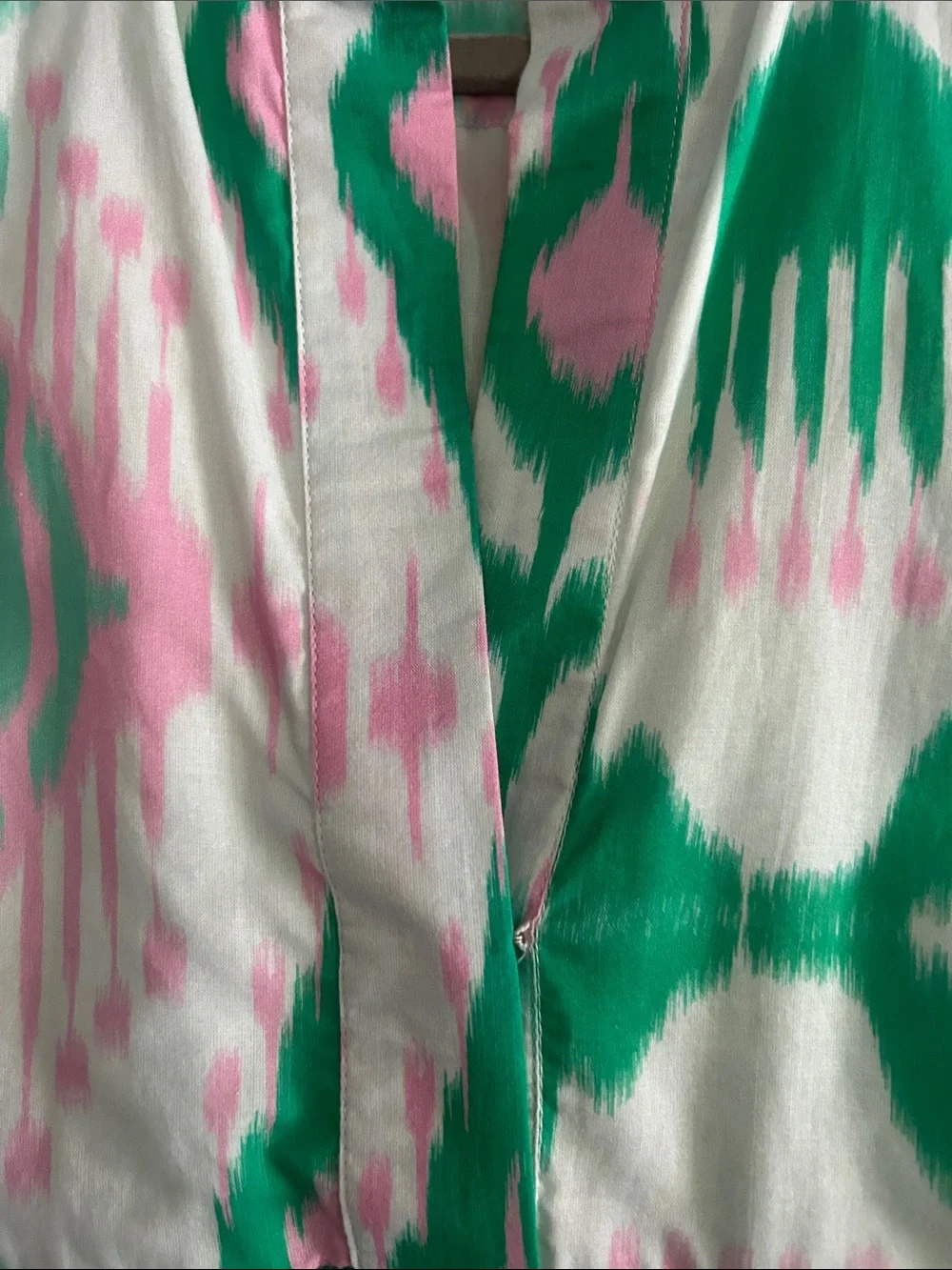 Green & Pink Ikat Tiered Dress - Picture 4 of 6